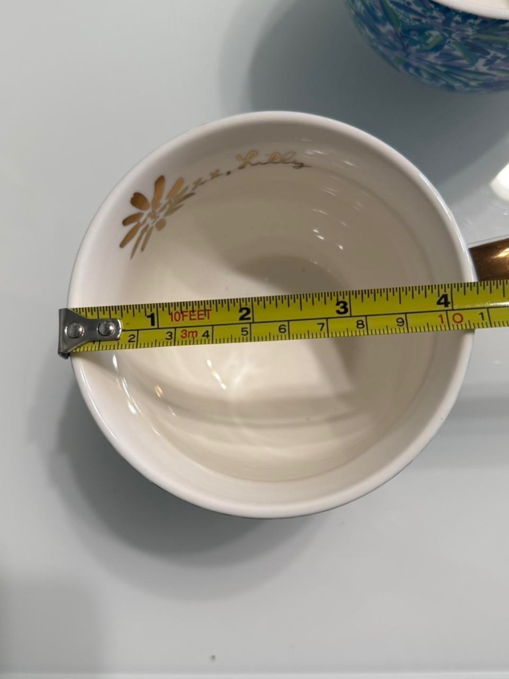 3 Lilly Pulitzer Blue Floral Ceramic Mugs - (only 2 pictured) - Picture 4 of 4